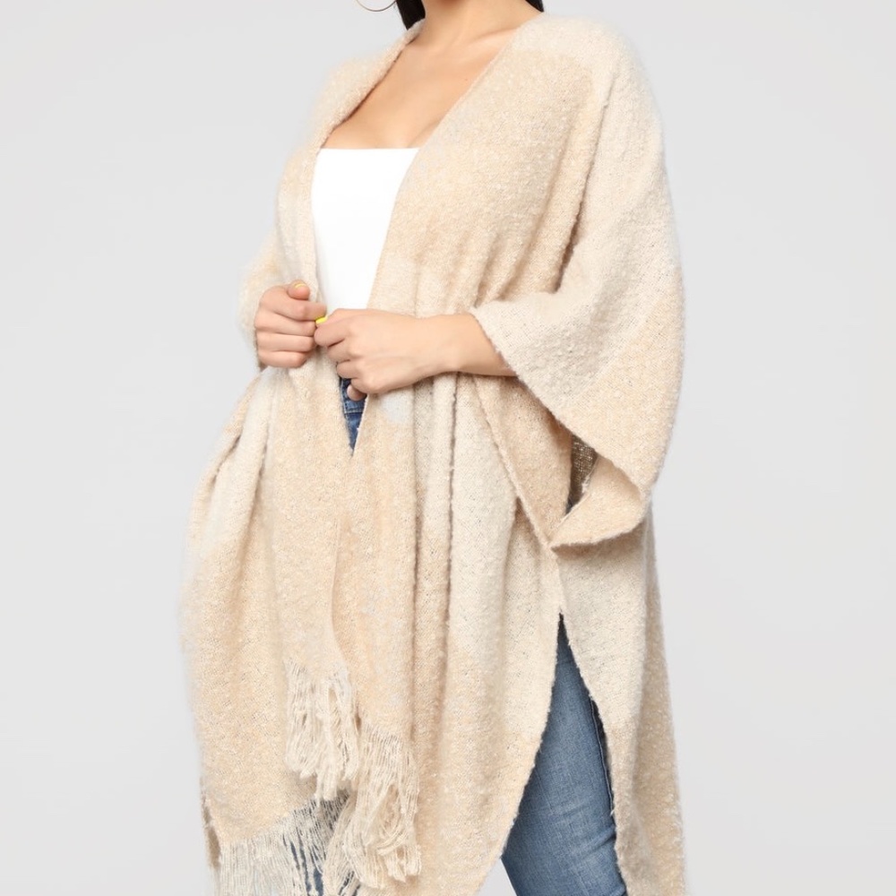 Fashion Nova Cardigan -- beige